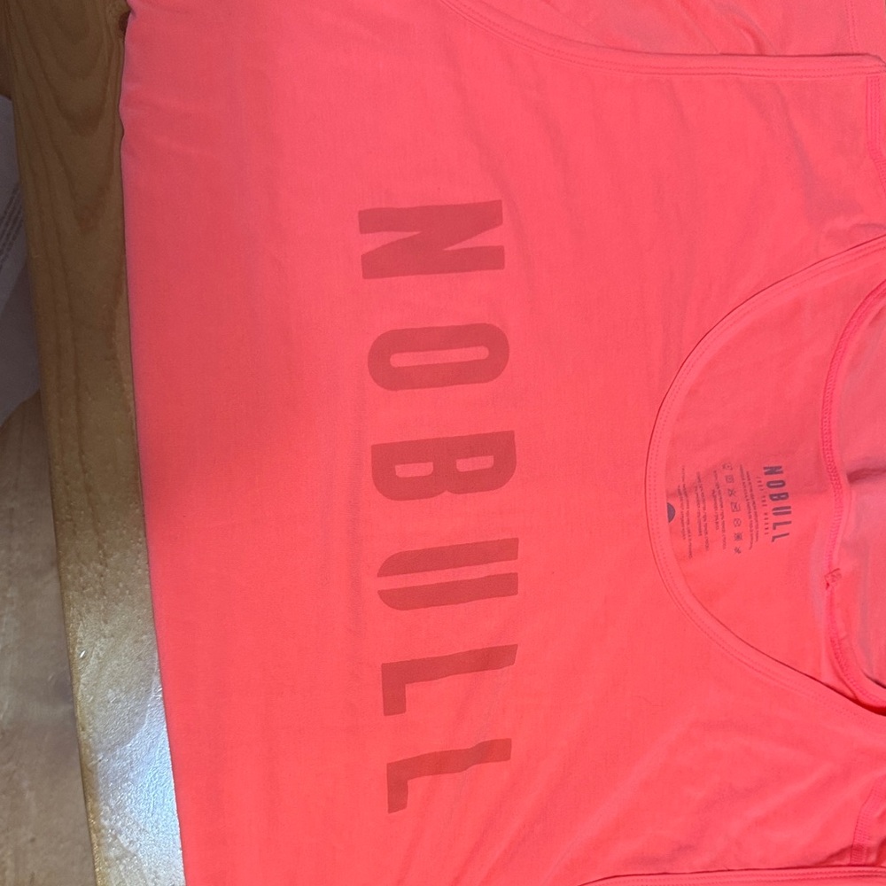 NOBULL Coral-Red Running Tank with Bold Logo